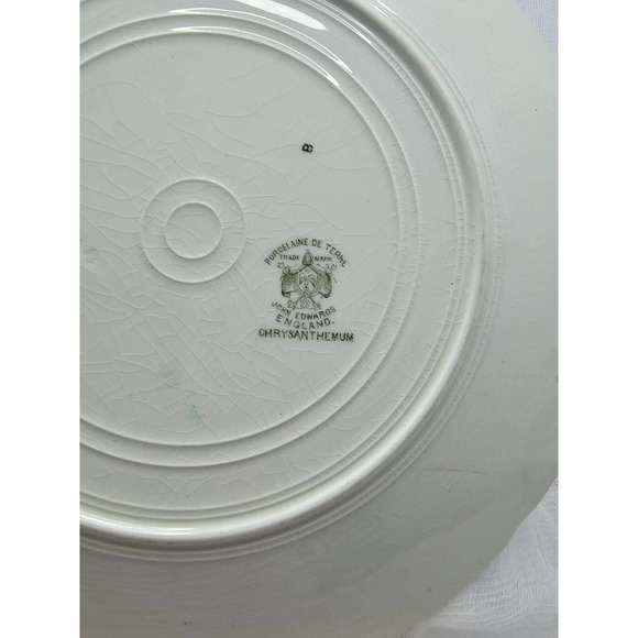 VTG Porcelaine De Terre John Edwards England Mum 10" Plate SET of 3 (1 CHIPPED) - Picture 4 of 4